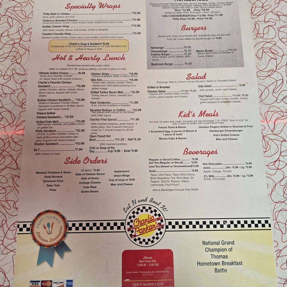 Charlie Parkers - Diners Near Me - Springfield, Illinois
