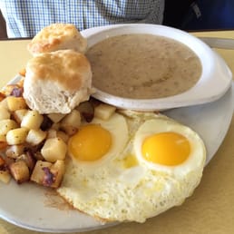 Biscuit and Turkey Sausage Gravy with Eggs