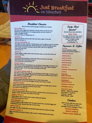 Menu photo 3 Just Breakfast on Silverbell Tucson, AZ