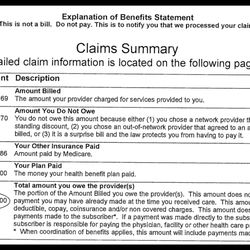 Hertel-Elmwood Internal Medicine Center - Explanation of benefits showing I don't owe them any money.