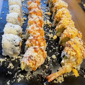 Edo Japan - Spicy Tuna Roll Special Monster Roll Special Smoked Salmon Roll - Sushi Bars Near Me - Pearland, Texas