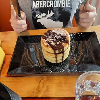 Untoasted - Kids chocolate pancakes with hazelnut sauce and chocolate chips - Breakfast & Brunch Near Me - Hallandale Beach, Florida Untoasted - Kids chocolate pancakes with hazelnut sauce and chocolate chips - Breakfast & Brunch Near Me - Hallandale Beach, Florida