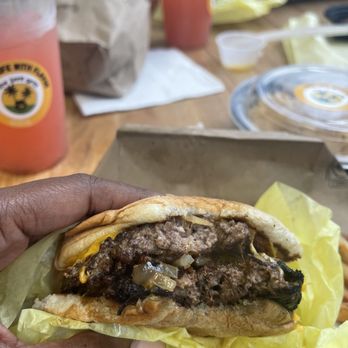 The Jerk Grill - Double oxtail burger - Caribbean Near Me - Redlands, California