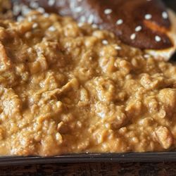 Holé Molé - It's supposed to be refried beans. It looks like something else entirely.
