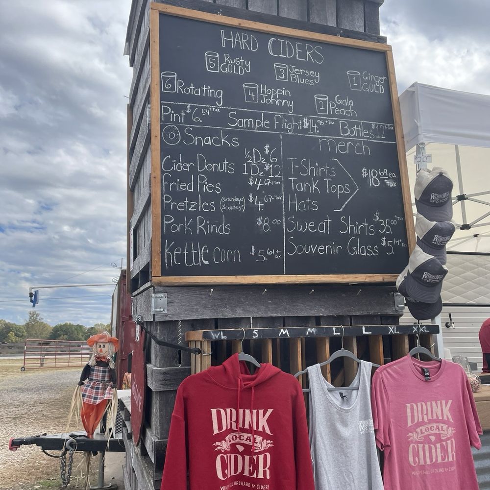 Windy Hill Orchard & Cidery - Hard Cider Menu and shirts - Cideries Near Me - York, South Carolina Windy Hill Orchard & Cidery - Hard Cider Menu and shirts - Cideries Near Me - York, South Carolina