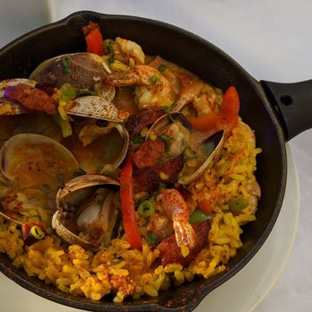 Cucina Venti Restaurant - Paella: Soggy. Good portion. Taste okay - Italian Near Me - Mountain View, California