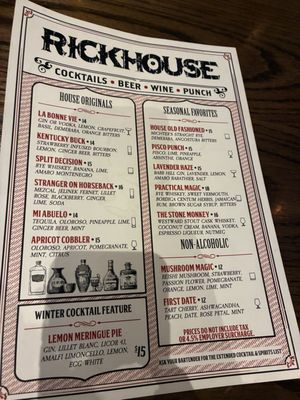 Menu photo 2 Rickhouse San Francisco, CA Menu photo 2 Rickhouse San Francisco, CA