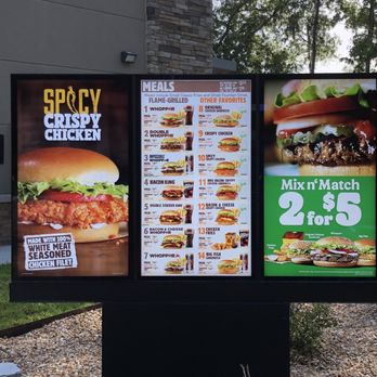Burger King - Drive thru menu - Fast Food Near Me - Midway, Georgia