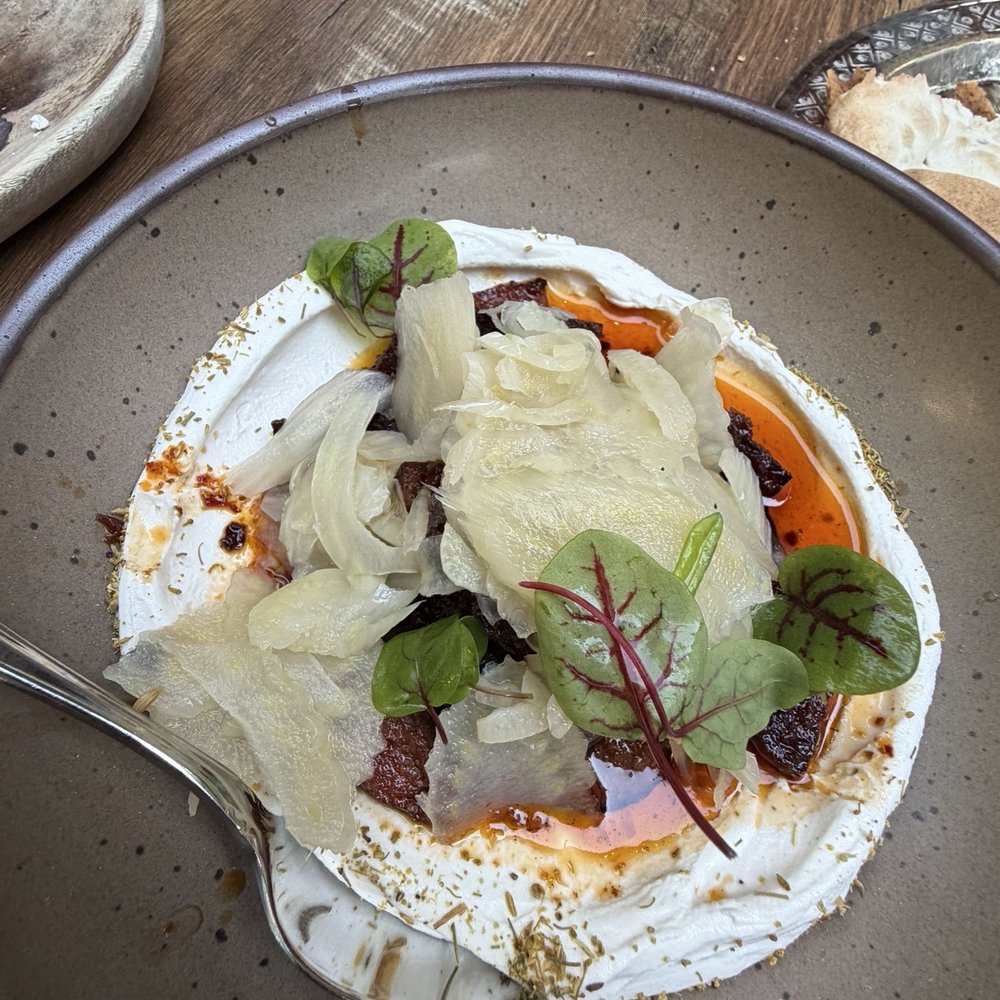 Delbar Middle Eastern - Labneh with pickled fennel - Persian/Iranian Near Me - Atlanta, Georgia