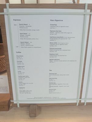Menu photo 2 Maru Coffee Los Angeles, CA Menu photo 2 Maru Coffee Los Angeles, CA