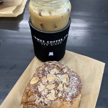 James Coffee - The chocolate almond croissant was amazing. Cool, trendy new coffee spot that uses glass jars to help reduce waste. - Coffee & Tea Near Me - Escondido, California