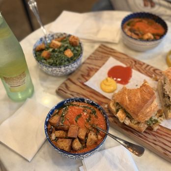 Meat & Bread - Small side Kale Caesar Porchetta Tomato Soup - Sandwiches Near Me - Austin, Texas