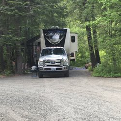 Elk Meadows Rv Park - Site #14. Satellite available when placed at the front of the truck.