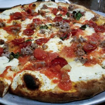Juliana's - Sausage and pepperoni margherita - Pizza Near Me - Brooklyn, New York Juliana's - Sausage and pepperoni margherita - Pizza Near Me - Brooklyn, New York