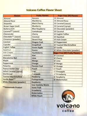 Menu photo 2 Volcano Coffee South Hill, WA