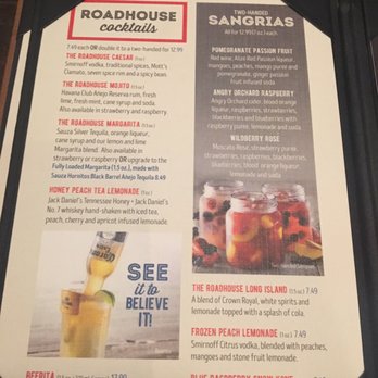 Kelseys Original Roadhouse - Cocktail list - Comfort Food Near Me - Nepean, Ontario