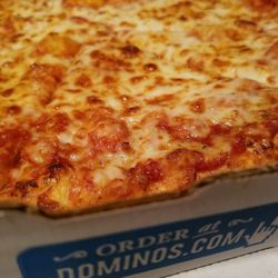 Domino's - Large Provolone and Asiago cheese pizza (hand tossed) with classic sauce.
