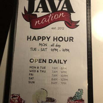 Java Nation - Happy hour times - Coffee & Tea Near Me - N. Bethesda, Maryland