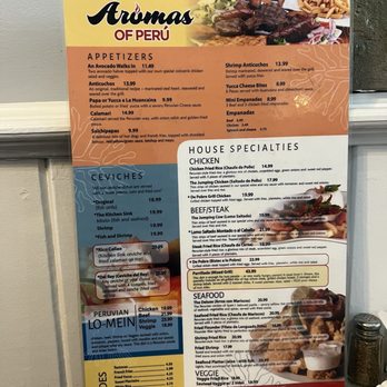 Aromas of Peru - Menu 1 - Peruvian Near Me - Wilmington, North Carolina