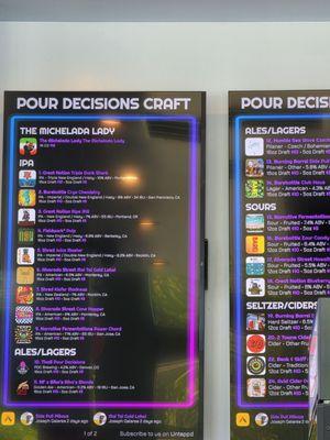 Menu photo 5 Pour Decisions Craft Fremont, CA