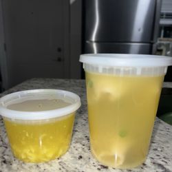 Pint egg drop soup & quart wonton soup