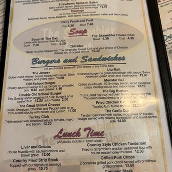 The Scrambler House - Lunch menu - American Near Me - O'Fallon, Missouri The Scrambler House - Lunch menu - American Near Me - O'Fallon, Missouri