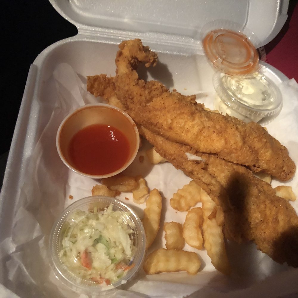 Jimmy's Famous Hot Dogs - Fried catfish...started eating and had to stop to share a picture lol - Hot Dogs Near Me - Durham, North Carolina