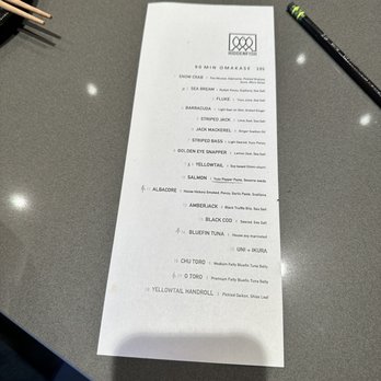Hidden Fish - Our menu (April 2023) - Sushi Bars Near Me - San Diego, California