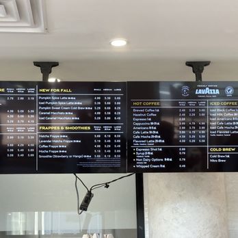 Paris Baguette - a menu on the wall - Bakeries Near Me - West New York, New Jersey