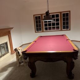Pool table polished w/new pockets, ready for play! Pool table polished w/new pockets, ready for play!