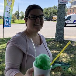 Sneaky Tiki Shaved Ice - Ocean Mist yummmm.