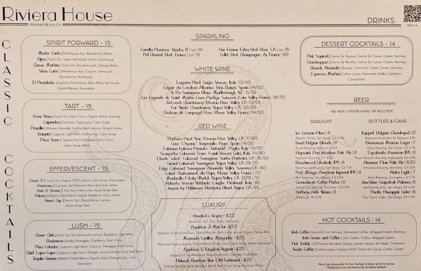 Menu photo 5 Riviera House Redondo Beach, CA Menu photo 5 Riviera House Redondo Beach, CA