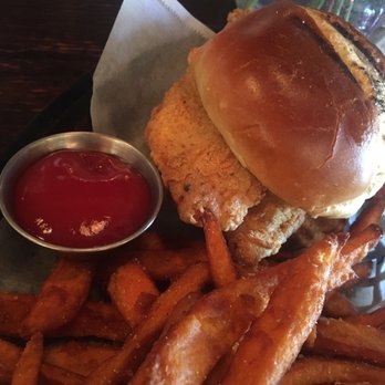 Copper Crown - Fish sandwich and sweet potato fries kids meal - New American Near Me - Asheville, North Carolina Copper Crown - Fish sandwich and sweet potato fries kids meal - New American Near Me - Asheville, North Carolina