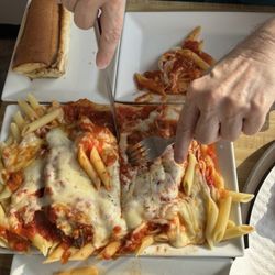 Arman's Pizza & Grill - Huge portion of delicious chicken parm.