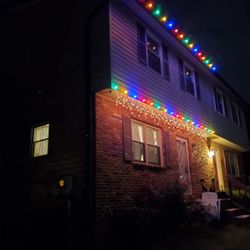 Happy House Christmas Light Installation