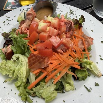 Luna Trattoria - smoked salmon salad - Italian Near Me - Mendocino, California Luna Trattoria - smoked salmon salad - Italian Near Me - Mendocino, California