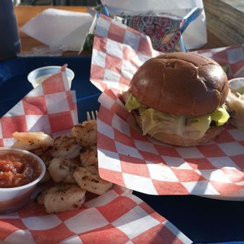 Beal's Lobster Pier - Blackened fish sandwich and grilled shrimp - Seafood Near Me - Southwest Harbor, Maine Beal's Lobster Pier - Blackened fish sandwich and grilled shrimp - Seafood Near Me - Southwest Harbor, Maine