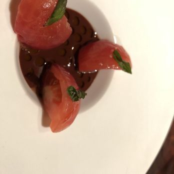 Saison - Tomatoes w a chocolate sauce. Very unsuccessful combination of flavors. Both fine in their own right, but pairs like Ike and Tina - New American Near Me - San Francisco, California Saison - Tomatoes w a chocolate sauce. Very unsuccessful combination of flavors. Both fine in their own right, but pairs like Ike and Tina - New American Near Me - San Francisco, California