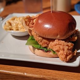 Chicken Finger Sandwich with  Mac & Cheese