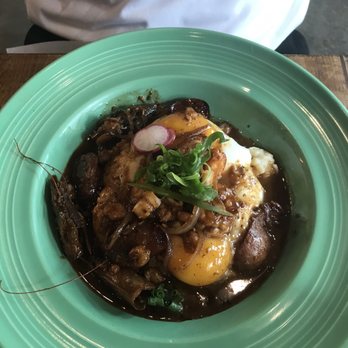 Scratch Kitchen - Creole Shrimp n' Sausage Grits - Breakfast & Brunch Near Me - Honolulu, Hawaii Scratch Kitchen - Creole Shrimp n' Sausage Grits - Breakfast & Brunch Near Me - Honolulu, Hawaii