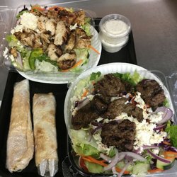 Giovanni's Roast Beef and Pizza - Chicken and Steak Kabob Salad Served with Fresh Syrian Bread and Our House Dressing