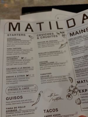 Menu photo 1 Matilda Chicago, IL Menu photo 1 Matilda Chicago, IL