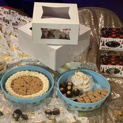 Oh My Goodies Bakery - Apple fritters, fudge, buckeyes, Oreo balls, double layer chocolate chip cookie cake and potato candy