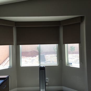 Prestige Interiors - The final product. Blackout roller shades with the wrapped cornice - Shades & Blinds Near Me Prestige Interiors - The final product. Blackout roller shades with the wrapped cornice - Shades & Blinds Near Me