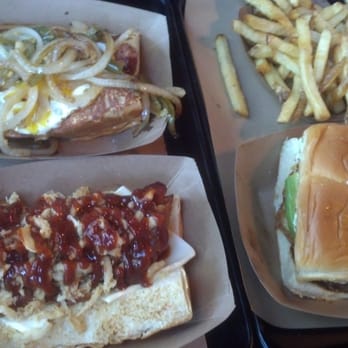 Dog Haus - Pasadena - Cowboy dog and abe froman sausage w my little mule burger - New American Near Me - Pasadena, California Dog Haus - Pasadena - Cowboy dog and abe froman sausage w my little mule burger - New American Near Me - Pasadena, California