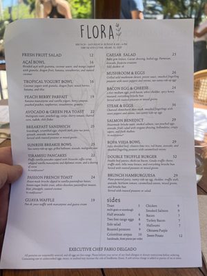 Menu photo 3 Flora Miami, FL