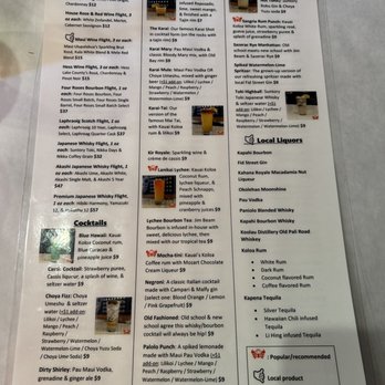Karai Crab - Drink menu - Seafood Near Me - Honolulu, Hawaii