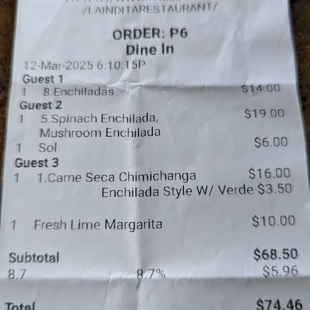 La Indita - $75 - Mar 2025 3 entrees, 1 bottle Sol Beer $6, 1 Margarita $10 Excellent Thick House Chips + Unusual Salsa flavor au gratis - Mexican Near Me - Tucson, Arizona La Indita - $75 - Mar 2025 3 entrees, 1 bottle Sol Beer $6, 1 Margarita $10 Excellent Thick House Chips + Unusual Salsa flavor au gratis - Mexican Near Me - Tucson, Arizona