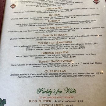 Paddy's Irish Pub - Paddy's menu - Irish Near Me - Charles Town, West Virginia Paddy's Irish Pub - Paddy's menu - Irish Near Me - Charles Town, West Virginia
