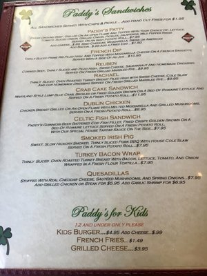 Menu photo 4 Paddy's Irish Pub Charles Town, WV Menu photo 4 Paddy's Irish Pub Charles Town, WV